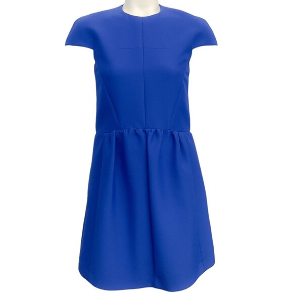 Celine Cobalt Blue Cap Sleeve Dress - Picture 1 of 4